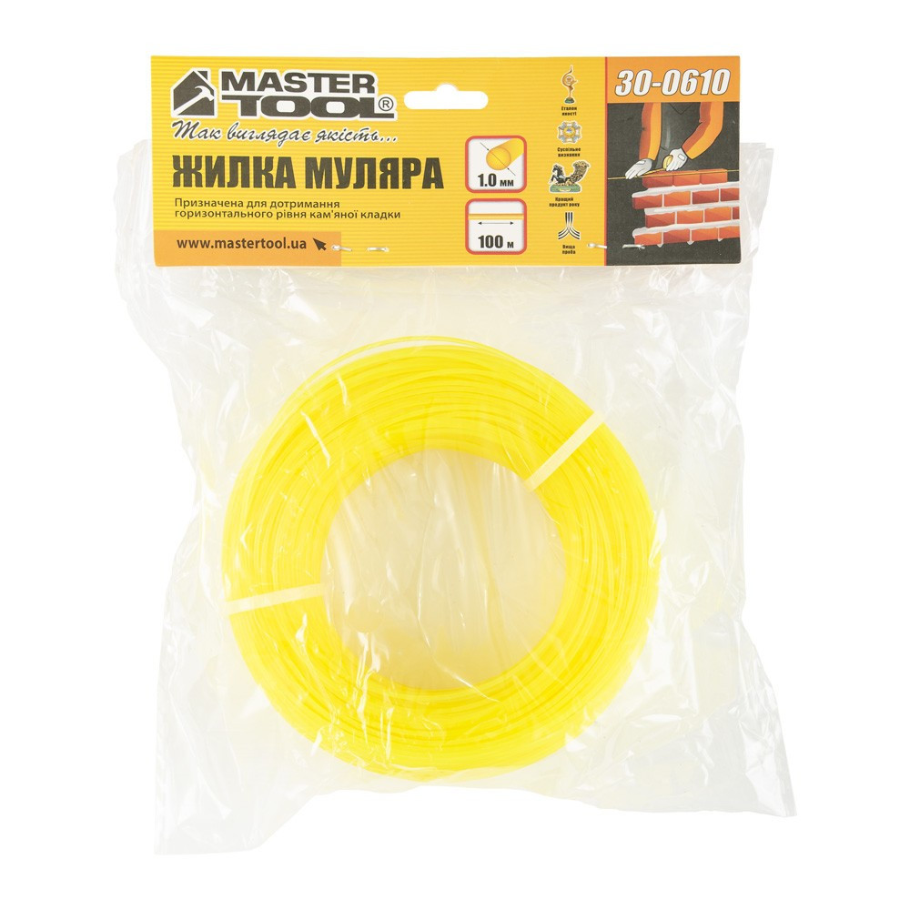 Леска разметочная нейлоновая MASTERTOOL 1.0 мм × 100 м 30-0610 Харків - зображення 2