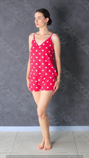 Женская пижама с рисунком из коллекции "Amour" (арт. LPK 4070/40/01) Кривий Ріг - зображення 1