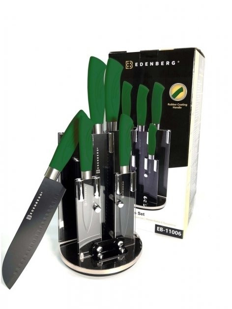 Набір ножів Edenberg EB-11006-Green 6 предметів зелений Київ - зображення 1