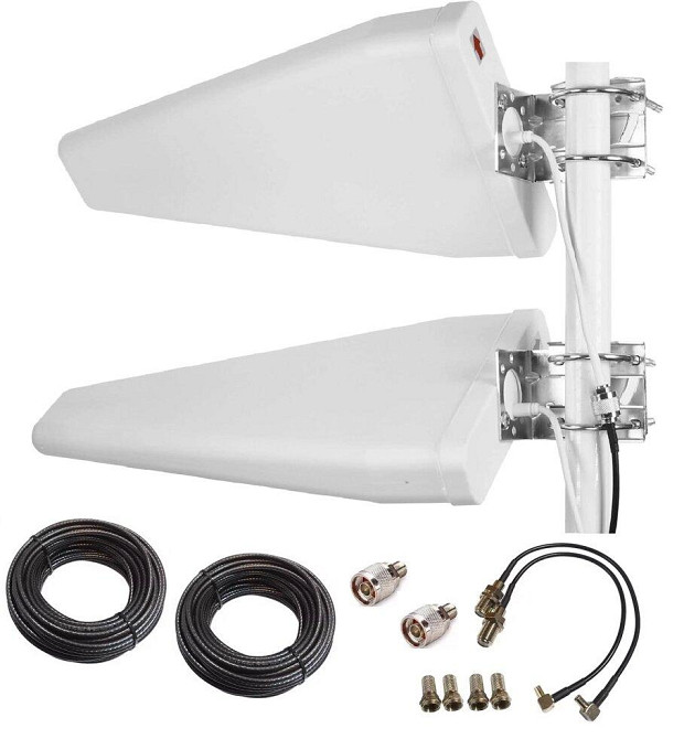 Антенна MIMO комплект 4G LTE / 5G 630-4220 МГц 18-22 дБ, до 50 Вт, с кабелем 30 м и пигтейлами Днепр - изображение 8