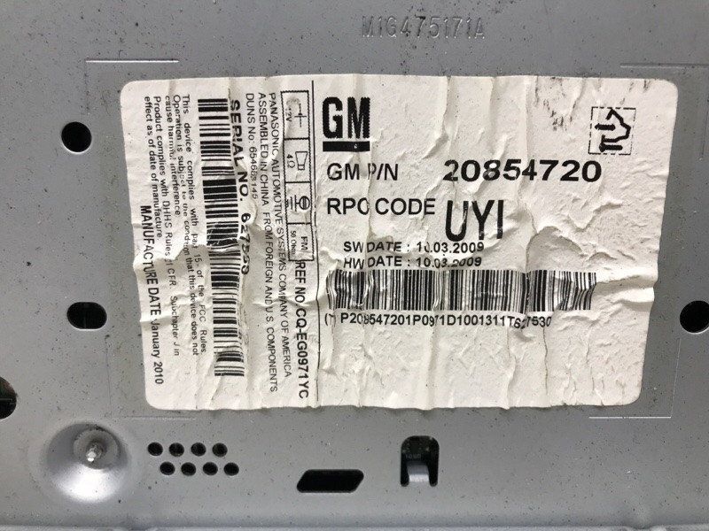 Магнитофон Chevrolet Cruze J300 1.8 2009 (б/у) Київ - зображення 7