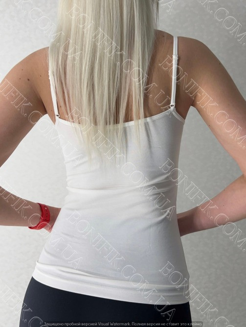 Женская майка молочного цвета на тонкой бретели "Ellen" (арт. LVSM 401/06/04) Кривой Рог - изображение 4