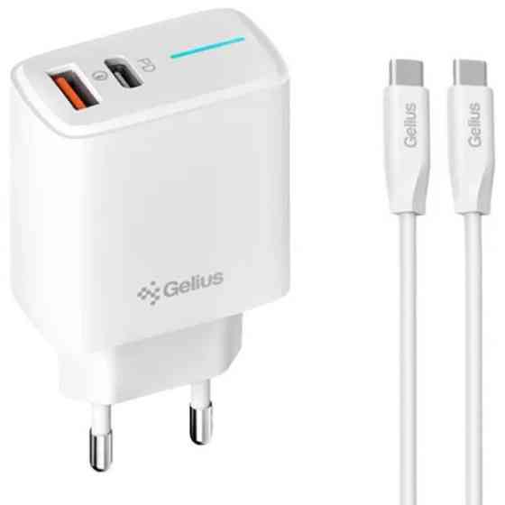 Мережевий зарядний пристрій Gelius Genesis Radiance GP-HC058 25W USB+Type-C QC PD + cable Gelius One Харків