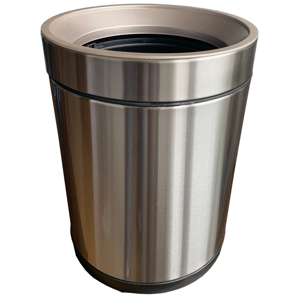 Ведро для мусора JAH 10 л круглое серебряный металлик без крышки с внутренним ведром Киев - изображение 2