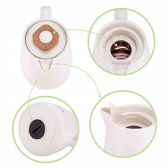 Термос конференционный 1,5л пластиковый со стеклянной колбой КМ 2011WH белый Одеса