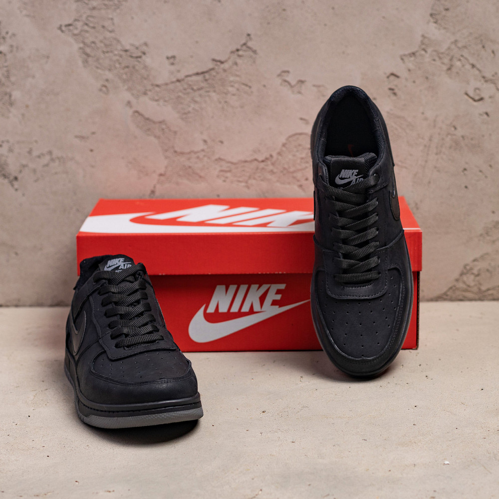 Мужские кожаные кроссовки  AIR Black Киев - изображение 6