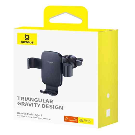 Автодержатель Baseus Metal Age 3 Gravity Car Mount (Air Outlet Version) (C40467600) Херсон