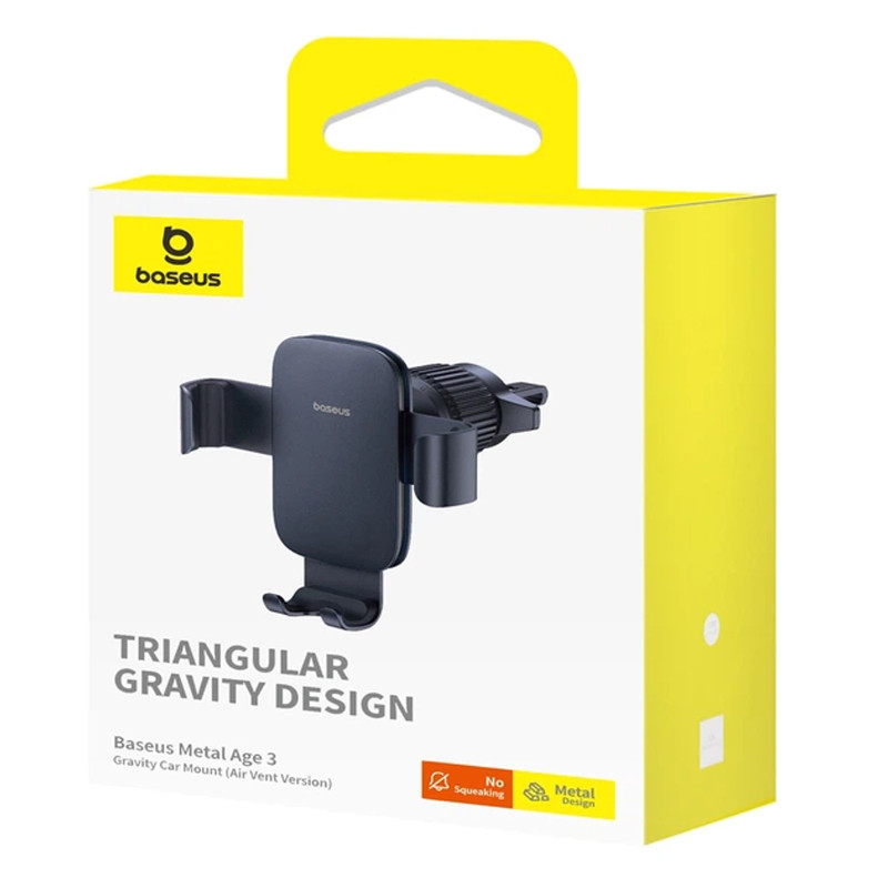 Автодержатель Baseus Metal Age 3 Gravity Car Mount (Air Outlet Version) (C40467600) Херсон - зображення 6
