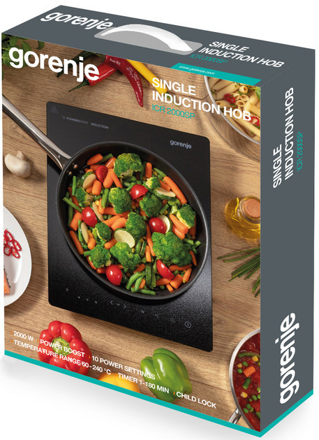 Плита настольная электрическая Gorenje IСR2000SP 2000 Вт черная Киев - изображение 2