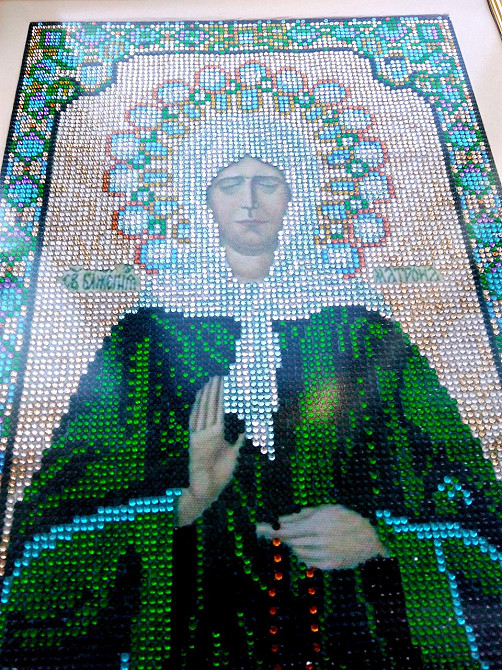 Картина стразами,образ Матрона,готовая работа своими руками,30х40см Харьков - изображение 3