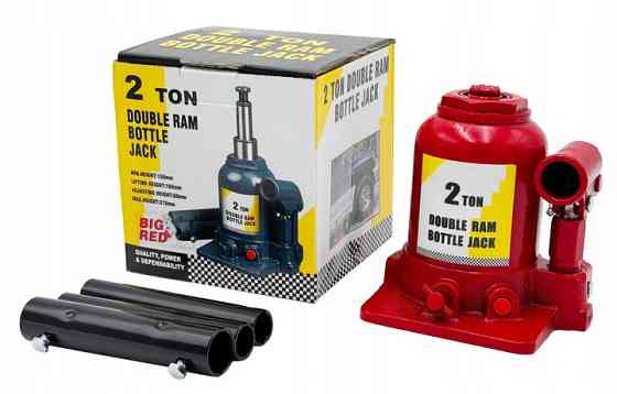 Домкрат гидравлический бутылочный низкий двухступенчатый 2 т 150–370 мм TORIN TF0202 Харьков