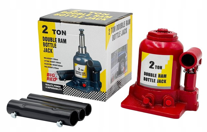 Домкрат гидравлический бутылочный низкий двухступенчатый 2 т 150–370 мм TORIN TF0202 Харків - зображення 5