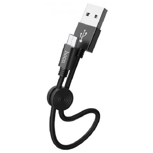 Кабель Hoco X35 Premium USB to Micro 0.25m Black Харків - зображення 2