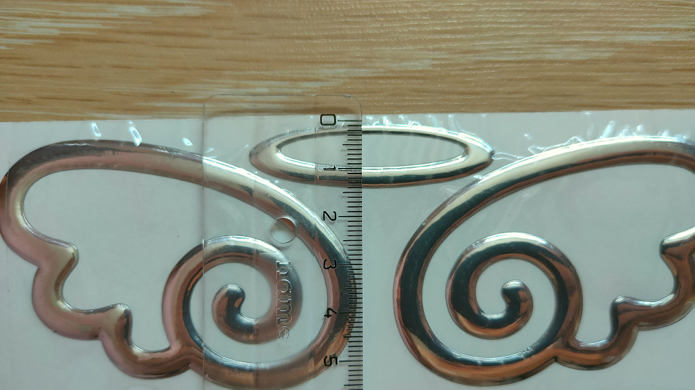 Наклейка на авто или мото Ангельские крылья Серебро Борисполь - изображение 2