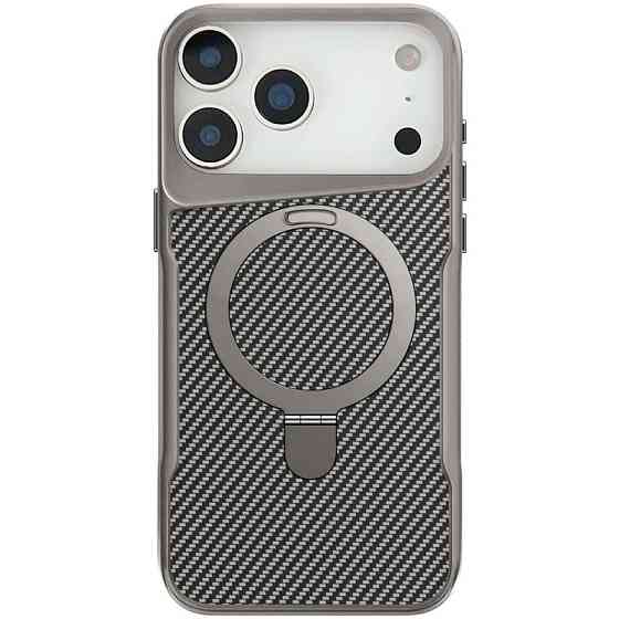 TPU+PC чехол Metal Buttons with MagSafe Carbon Ring для Apple iPhone 17 Pro Max (6.9") Херсон