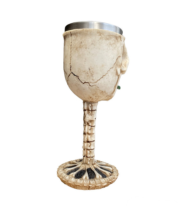 Бокал для вина 3 Череп с Розой Київ - зображення 3