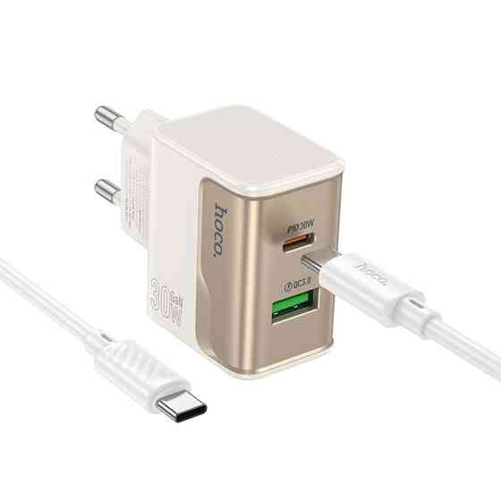 СЗУ Hoco CS73A Star Speed PD30W+QC3.0 (1USB-A/1C) + кабель Type-C to Type-C Херсон