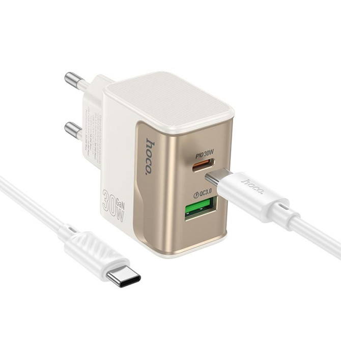 СЗУ Hoco CS73A Star Speed PD30W+QC3.0 (1USB-A/1C) + кабель Type-C to Type-C Херсон - зображення 2