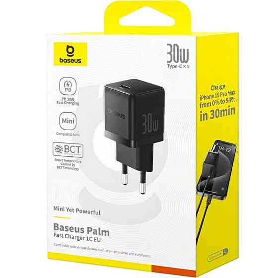 СЗУ Baseus Palm Fast Charger 30W (1USB-C) (P10111605113-00) Херсон