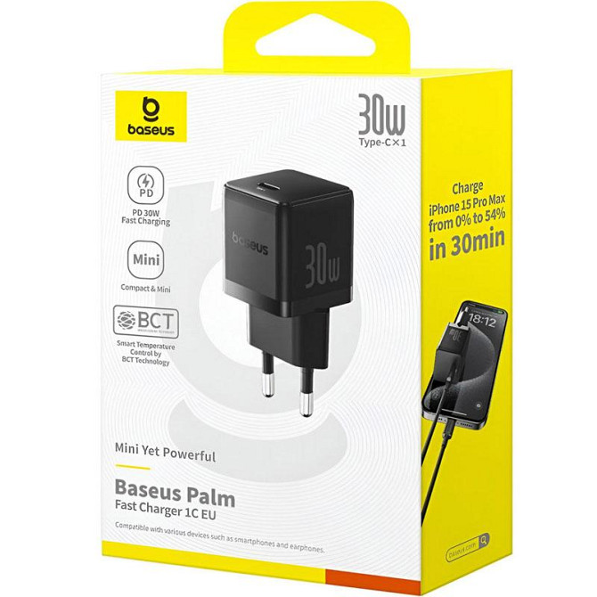 СЗУ Baseus Palm Fast Charger 30W (1USB-C) (P10111605113-00) Херсон - изображение 4
