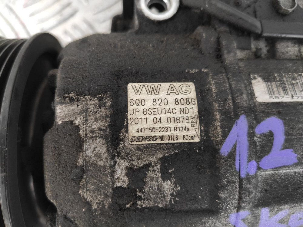 Компрессор кондиционера Skoda Fabia 1.2 бензин 2007-2014 (6Q0-820-808G) Ковель - зображення 2