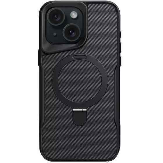 TPU+PC чехол Metal Buttons with MagSafe Carbon Ring для Apple iPhone 14 / 13 (6.1") Херсон