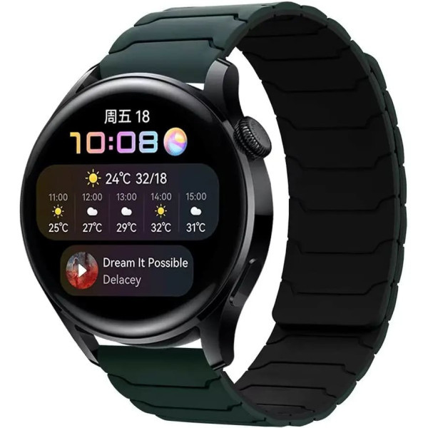 DM Ремінець Armor Magnetic Band 20 mm Універсальний Dark Green/Black Харьков - изображение 1