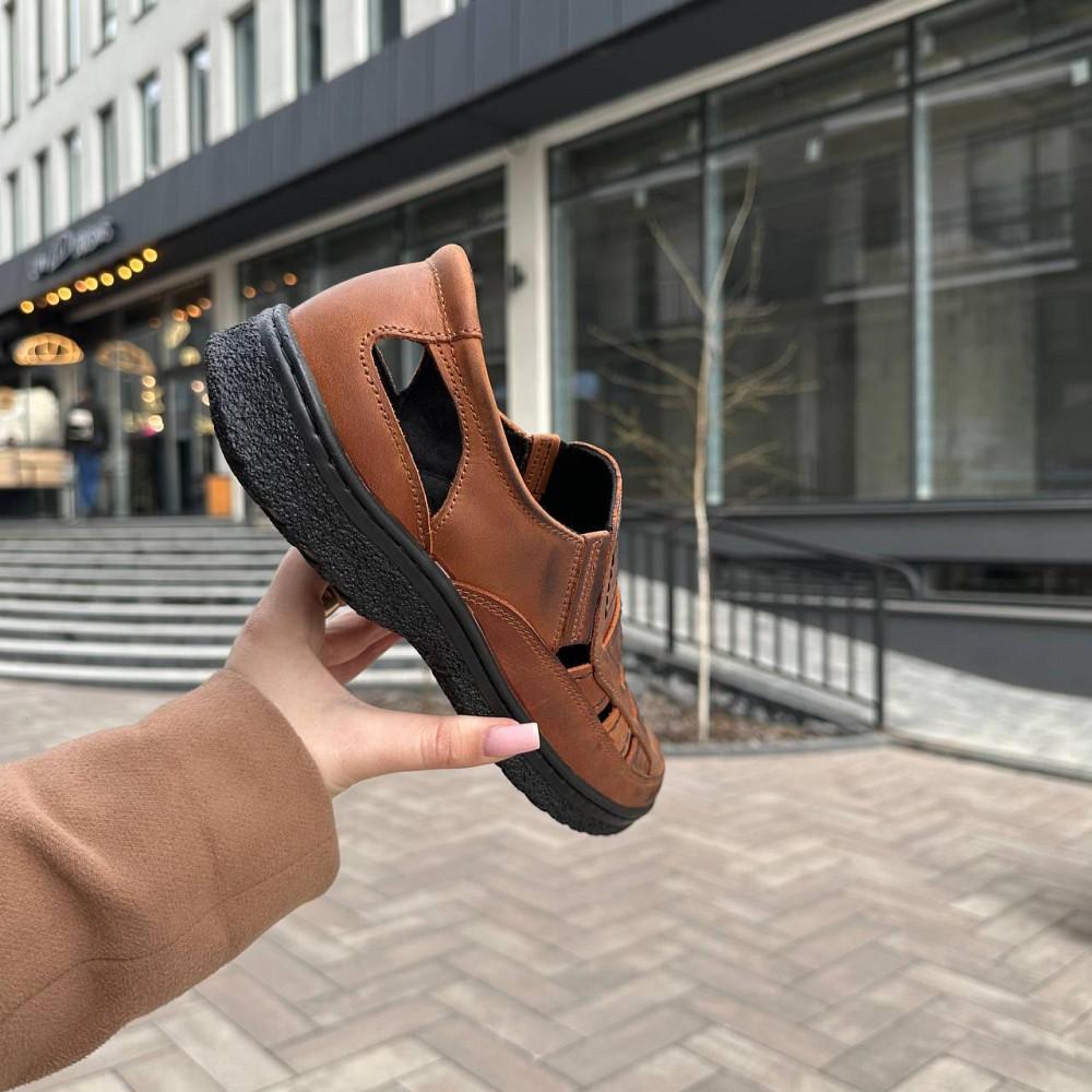 Мужские кожаные летние туфли Leon Brown Київ - зображення 2