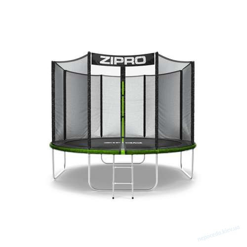 Батут 312 см черно-зеленый Zipro Jump Pro с наружной сеткой Киев - изображение 1