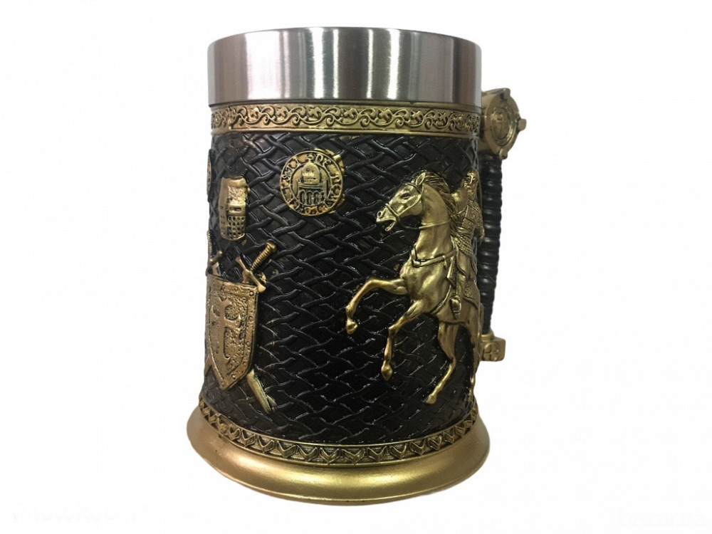 Кружка Чашка 3D Skull Mug Череп Пивная кружка Рыцарь на коне 3D Рыцарь Крестоносец Київ - зображення 7