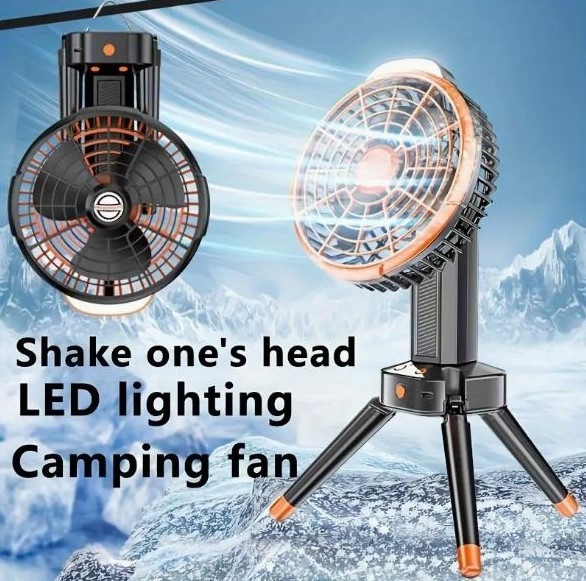 Портативний світлодіодний вентилятор з USB-зарядкою, літієва батарея 7800 мАг Київ - зображення 7