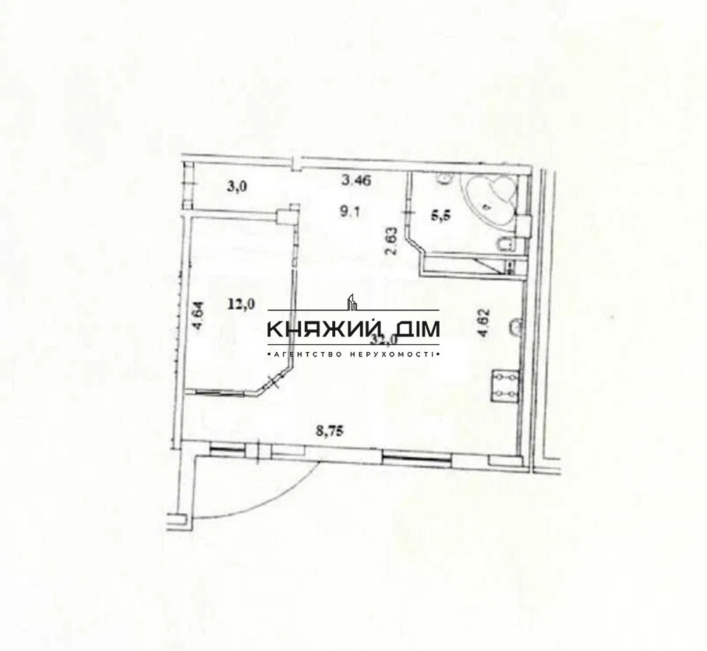 Продаж однокімнатної  квартири ЖК Парковий Киев - изображение 9