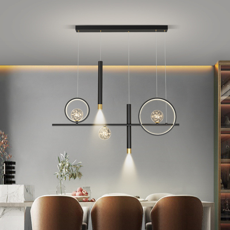 Люстра стельова LED AOC1-800-k Чорний 35-162х10х100 см. Київ - зображення 1