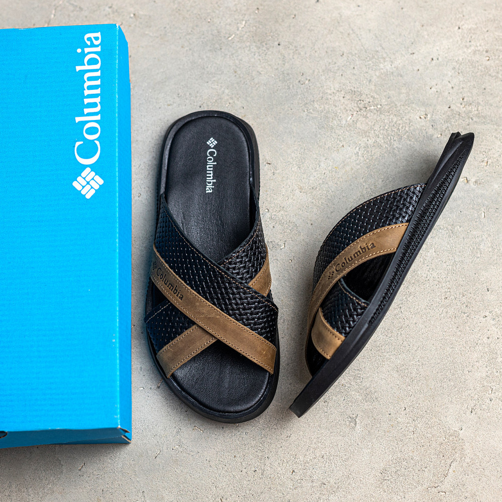 Мужские кожаные  летние шлепанцы-сланцы Columbia Киев - изображение 5