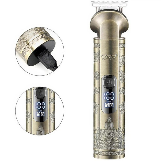 Машинка для стрижки в наборе VGR V-110 5 Вт золотистая Киев - изображение 5