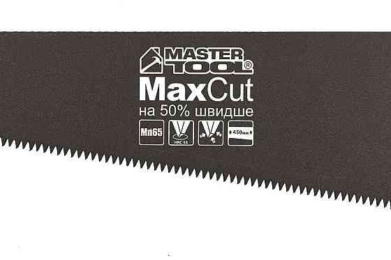 Ножовка столярная MASTERTOOL 7TPI MAX CUT тефлоновое покрытие 450 мм закаленный зуб 3-D заточка 14-2 Харьков