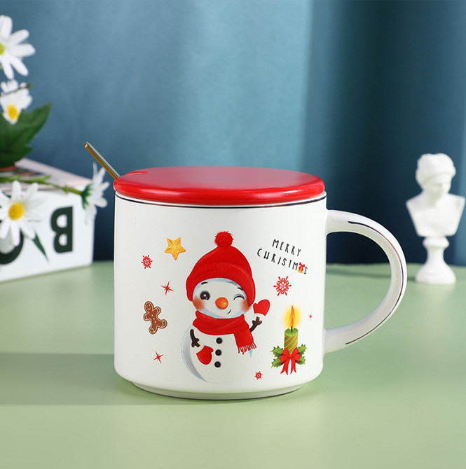 Кружка з кришкою Снігова баба 8989 400 мл Київ - зображення 1