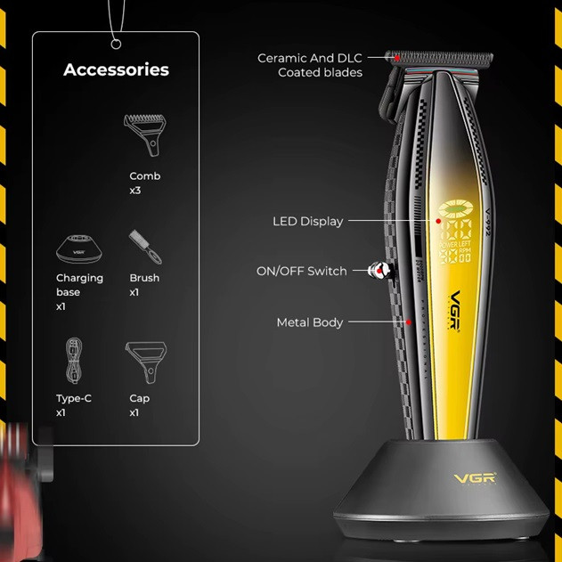 Триммер VGR V-992 GOLD золотистый Київ - зображення 2