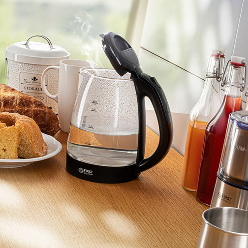 Електрочайник First FA-5404-1-BA 1.7 л черный Киев - изображение 2