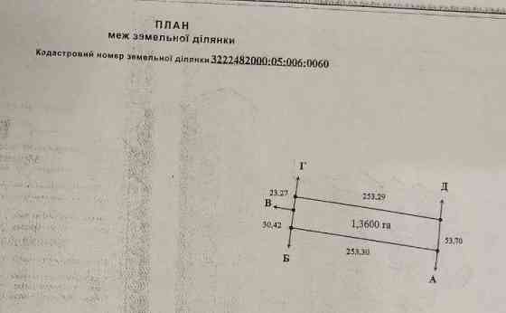 Срочная продажа видового земельного участка в Гореничах. Київ