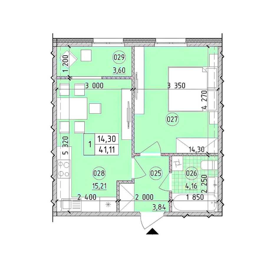 продажа 1-к квартира Киев, Голосеевский, 72000 $ Киев - изображение 3