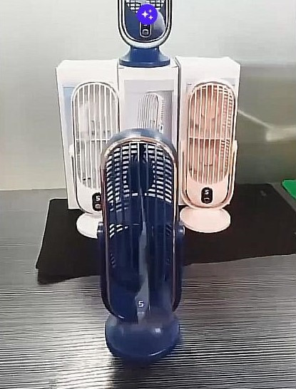 Портативний двомоторний USB-вентилятор із LED-дисплеєм, 5 швидкостей, до 5 годин роботи Київ - зображення 6