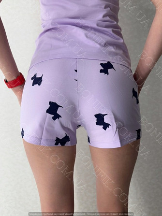 Женская пижама с майкой и шортами «Lavender Puppies» (12063) (арт. 1637) Кривий Ріг - зображення 4