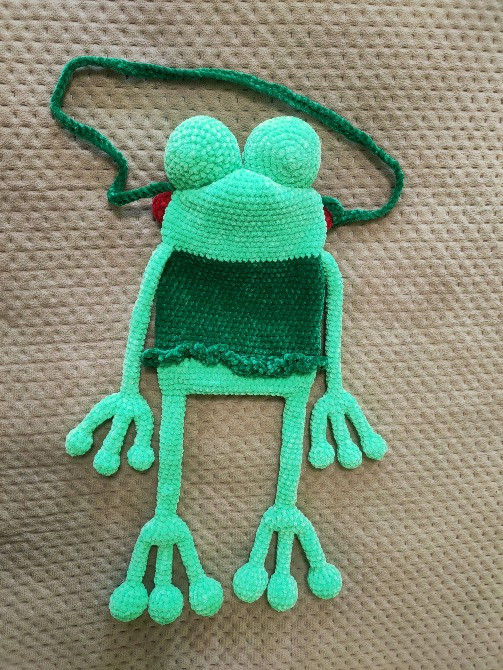 В'язана сумочка чехол для телефону подарунок жаба весела дитяча іграшка м'яка Нововолынск - изображение 4