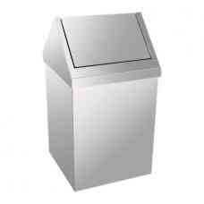 Урна из нержавеющей стали с квадратной поворотной крышкой,сатиновая,45 л (0235) Киев