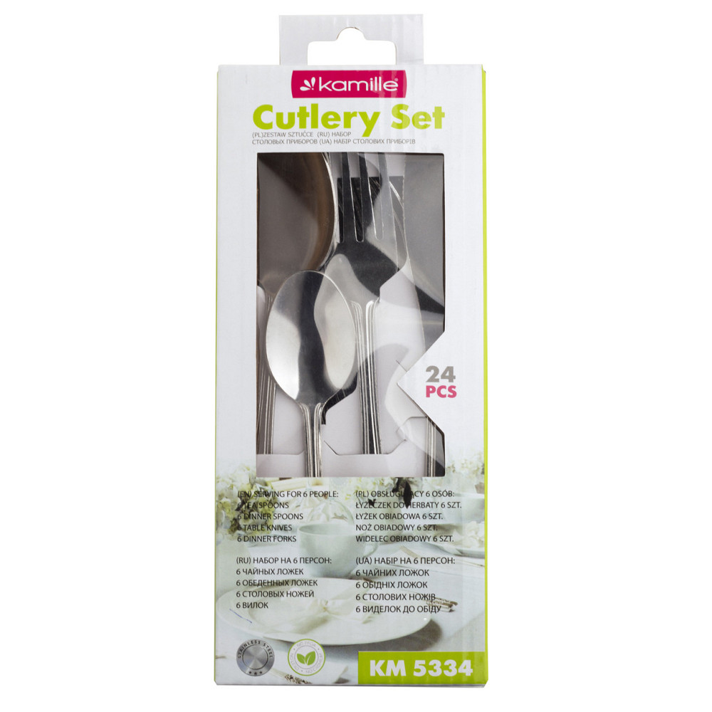 Набор столовых приборов Kamille 24 пр на 6 персон 5334 нерж. сталь Одеса - зображення 8