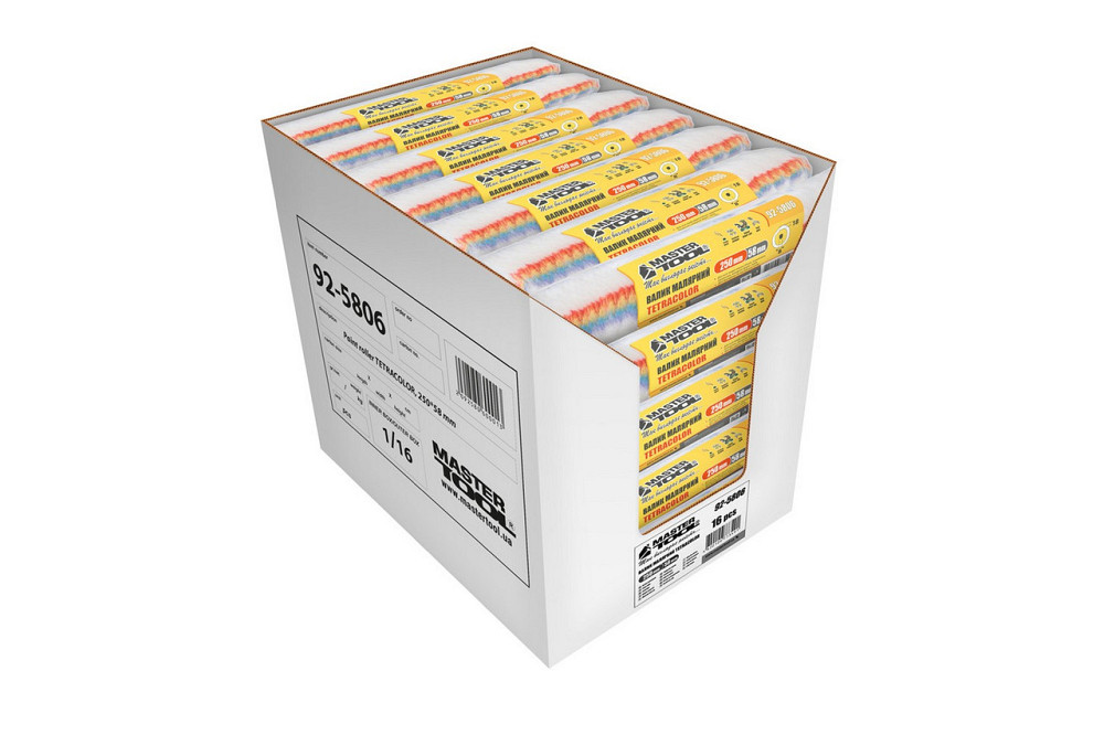 Валик малярный MASTERTOOL Tetracolor фасадный 58/250/18 мм Ø 8 мм 92-5806_Р Харьков - изображение 4