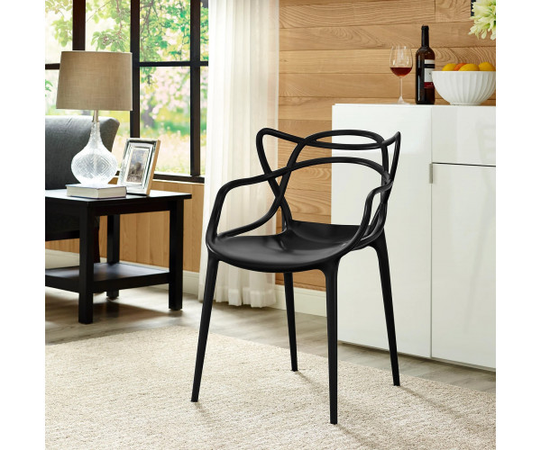 Стілець Мастерс барний пластиковий чорний Дніпро - зображення 4