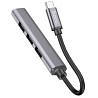 USB HUB HOCO HB26 4 in 1 adapter (USB to USB3.0+3xUSB2.0) Metal Grey (Код товару:28135) Харків