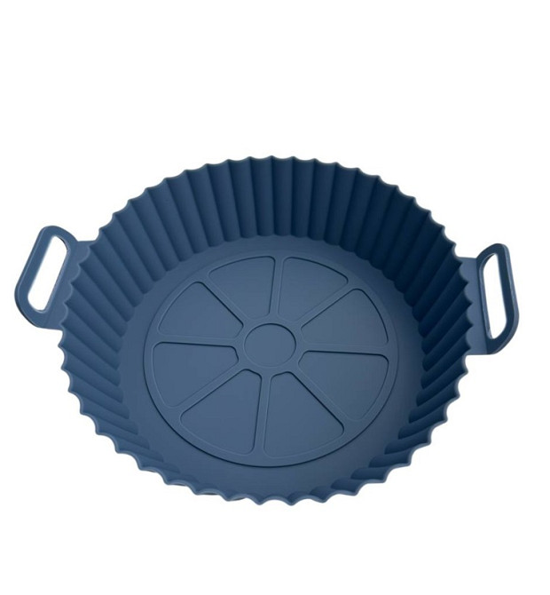 Форма в аерогриль круглая силиконовая 19281 17х17х4 см серая Київ - зображення 2